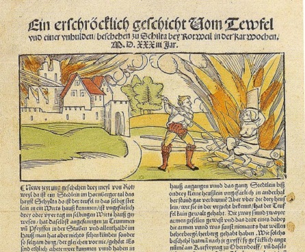Upálení žen obviněných z čarodějnictví ve 14. století  AnonymníUnknown author • Public domain