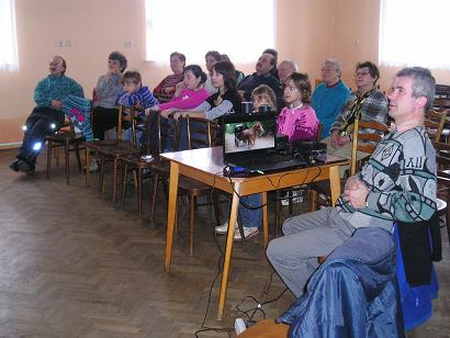 Promítání filmu o Donu Boskovi