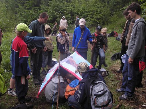 Do našeho stanu se vešlo a před deštěm ukrylo 10 nejmenších 