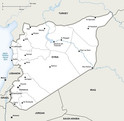 Mapa Sýrie, onestopmap, CC0 Public Domain / FAQ, pixabay.com/