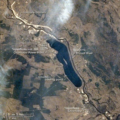 NASA: Černobyl na satelitním snímku, volné dílo, wikipedia