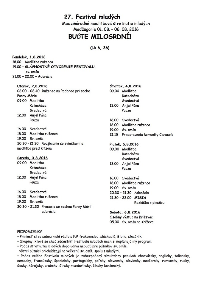 26. Mladifest program