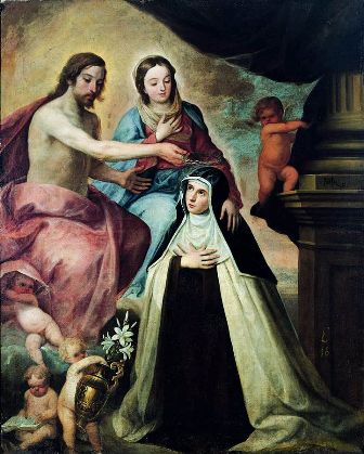 Vision of St Maria Magdalena di Pazzi, dominio público, es. wiki... 