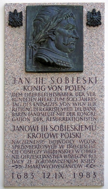 Památní deska na kopci Kahlenberg, CC BY-SA 1.0, commons.wikimedia.org