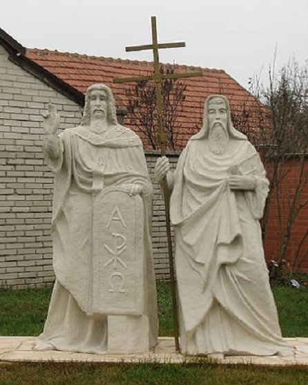 Mikulčice - svatí Cyril a Metoděj, CC BY-SA 3.0, commons. wikimedia.org