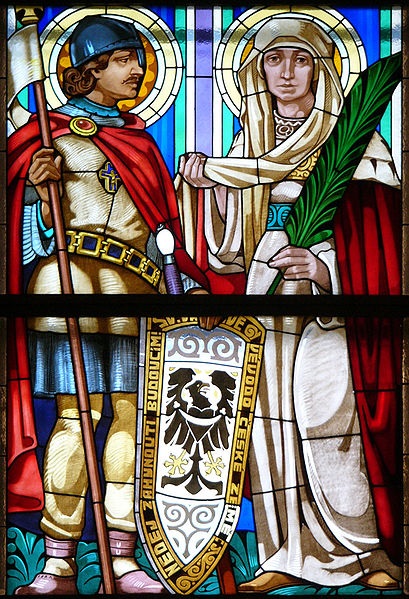 Svaty Vaclav a Svata Ludmila - glass window, Michal Maňas, CC BY 3.0 Svaty Vaclav a Svata Ludmila - glass window, Michal Maňas, CC BY 3.0