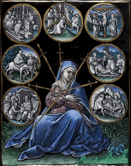 Panna Maria Sedmibolestná Pierre Reymond (1513-1584), volné dílo