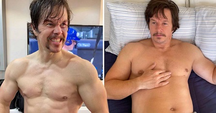 Mark Wahlberg kvôli postave výrazne pribral. Zdroj: Instagram Mark Wahlberg / www.lifenews.sk