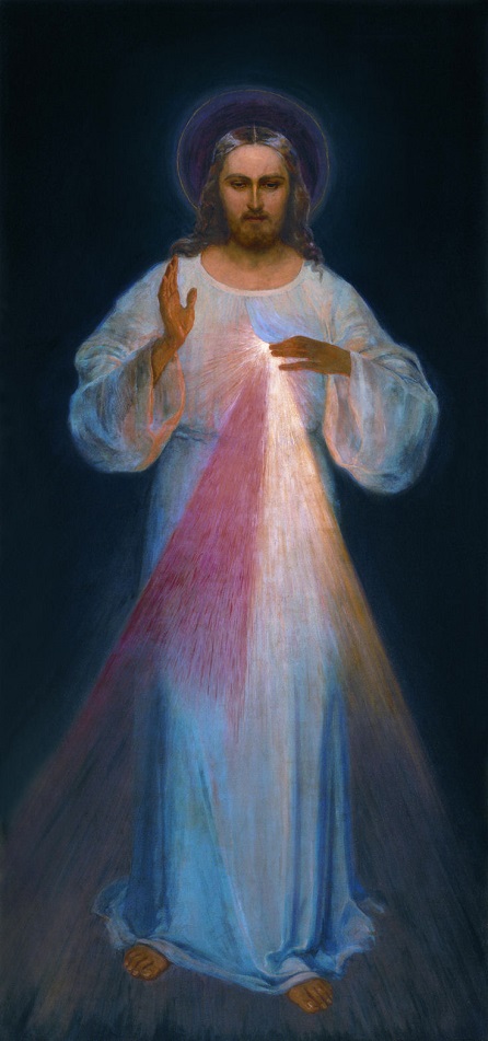 Divine Mercy. Painting in Divine Mercy Sanctuary in Vilnius, public domail