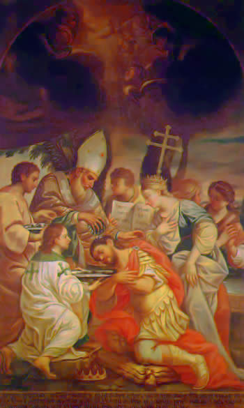 The baptism of Tiridates III  Public domain