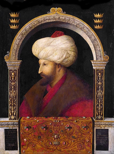 Bellini Centile. "Sultán II Mehmet". 1480, AyselIsmayil, CC BY-SA 4.0, commons...