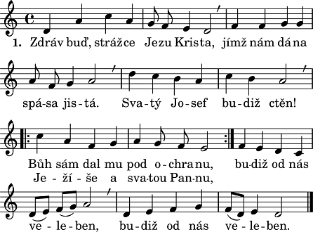 Kancionál 823 – Zdráv buď, strážce https://kancional.cz/823