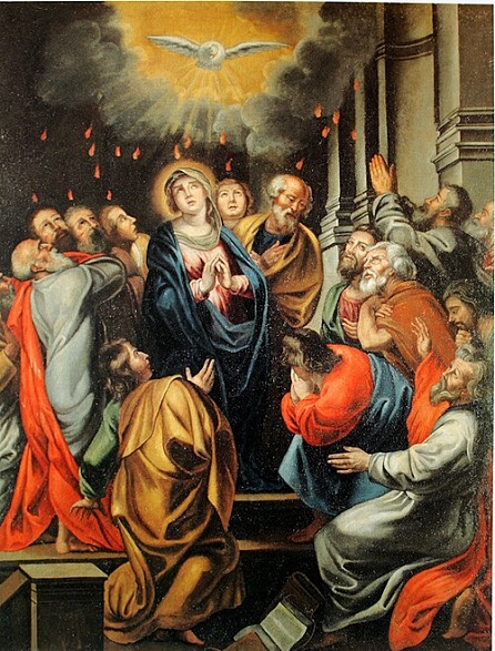 "Pentecostés", anónimo, hacia, public domain