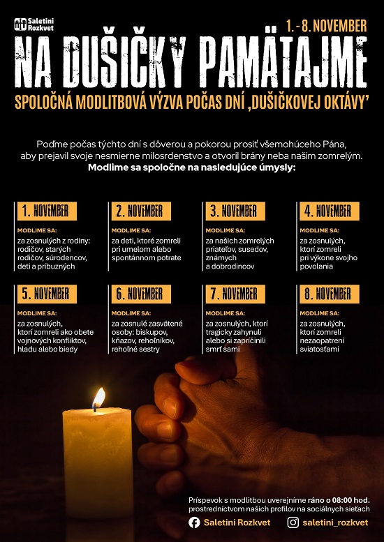 Modlitební výzva  Na dušičky - Saletini Rozkvet