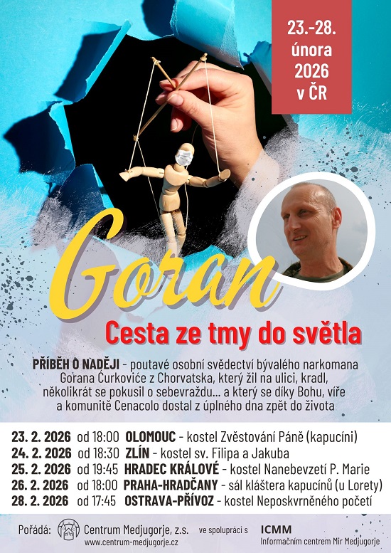 Goran v ČR 2026, Centrum Medjugorje CZ