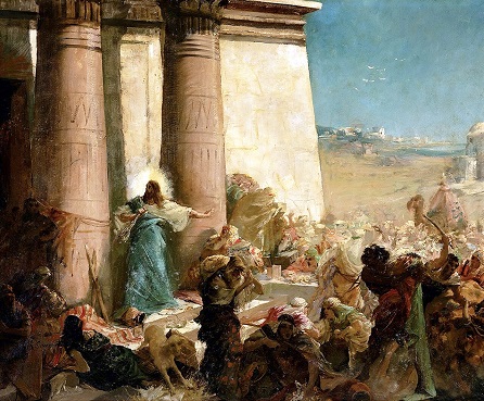 Expulsion des marchands du Temple par Enrique Simonet., volné dílo