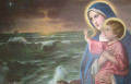 A nineteenth-century painting of Mary, Star of the Sea., Public Domain, en. wikip...