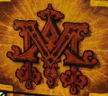 File:Church of the Nativity of the Blessed Virgin Mary; Marian monogram; Nheyob, CC BY-SA 4.0 File:Church of the Nativity of the Blessed Virgin Mary; Marian monogram; Nheyob, CC BY-SA 4.0