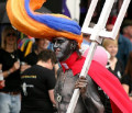 :Brighton Pride Parade 2009 Devil Man with Quiff,  Dominic Alves, CC BY 2.0 DEED, commons