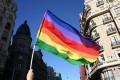 Non-standard LGBT flag, Madrid Gay Pride 2008, Onanymous, CC BY 3.0, commons...
